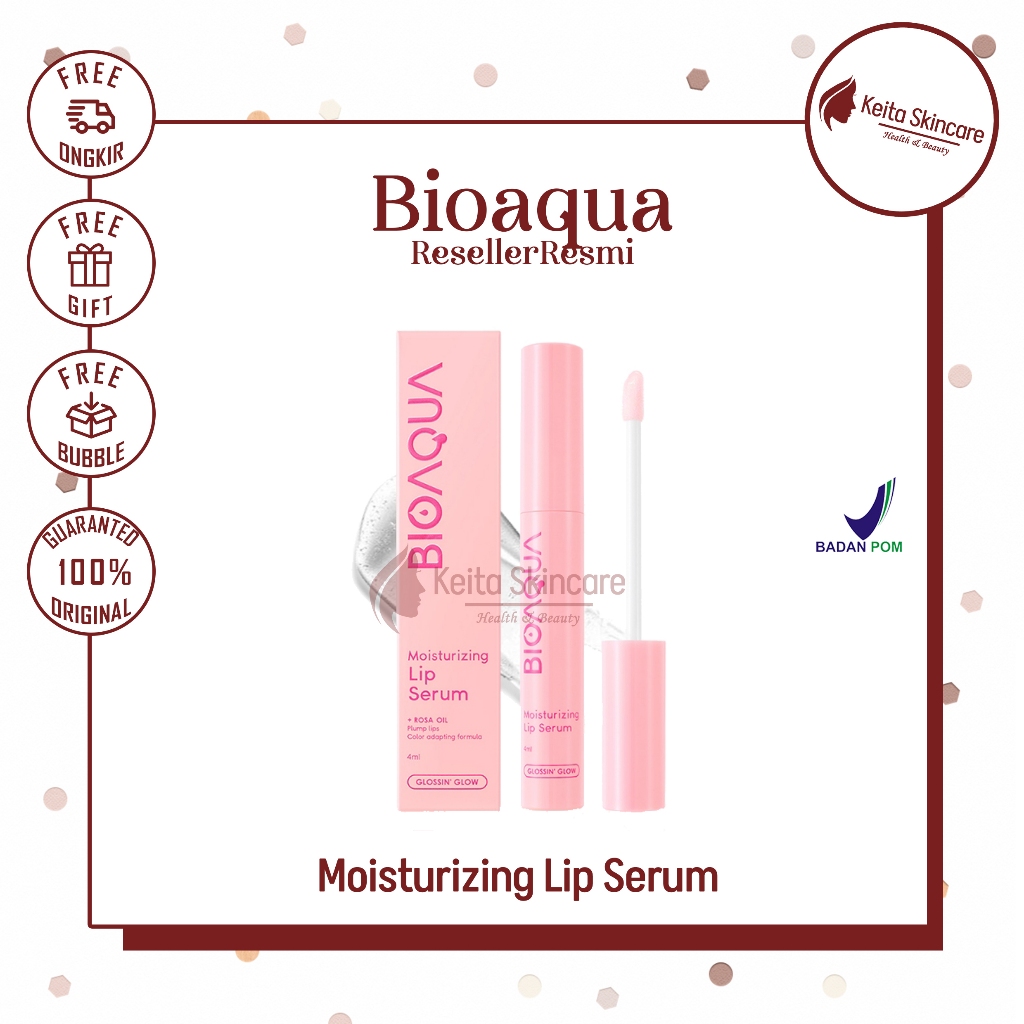BIOAQUA Lip Serum Bibir 4ml Moisturizing Berubah Warna Pink Lip Balm Lip Care Serum Bibir Untuk Bibi