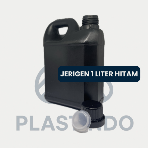 Jerigen 1 Liter HITAM Food Grade Bahan Tebal - Minimum Order 4PCS