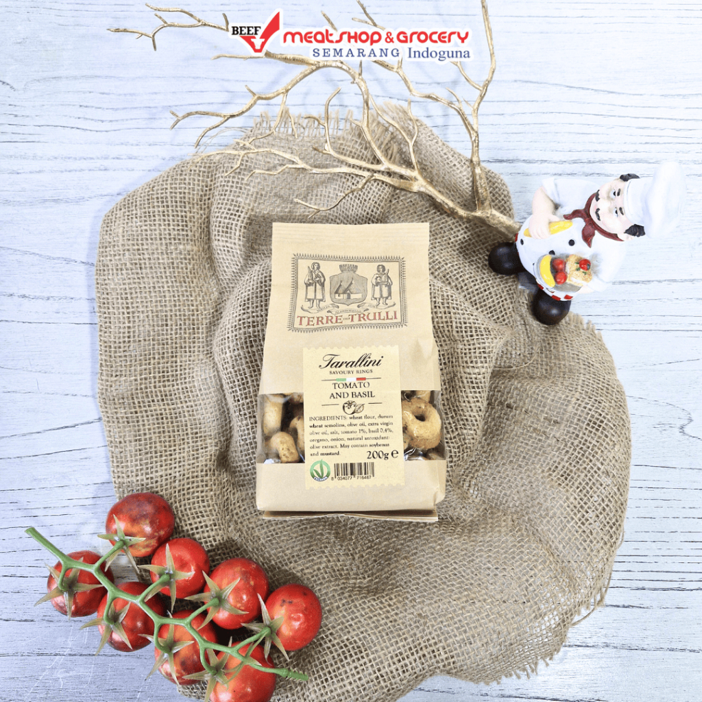 

TERRE DEL TRULLI TARALLINI RING TOMATO & BASIL 200GR