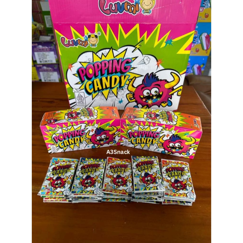 

Permen POPPING candy aneka rasa buah 1 box isi 40 bks