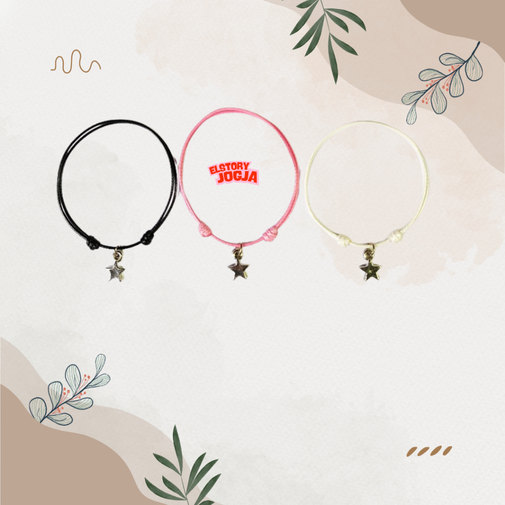 Gelang Charm Bintang / Gelang Tali Bintang Waterproff / Gelang Couple Bintang