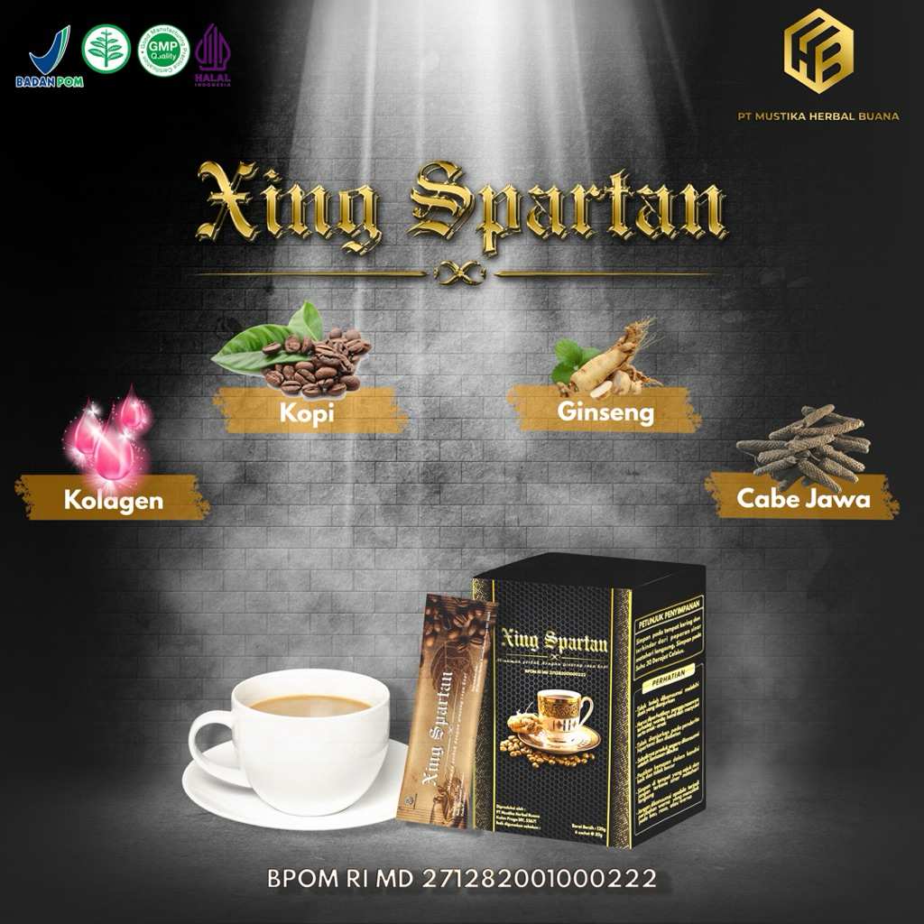 

XING SPARTAN Kopi Ekstra Ginseng penambah Stamina Pria Dewasa (1 Box isi 6 Sachet)