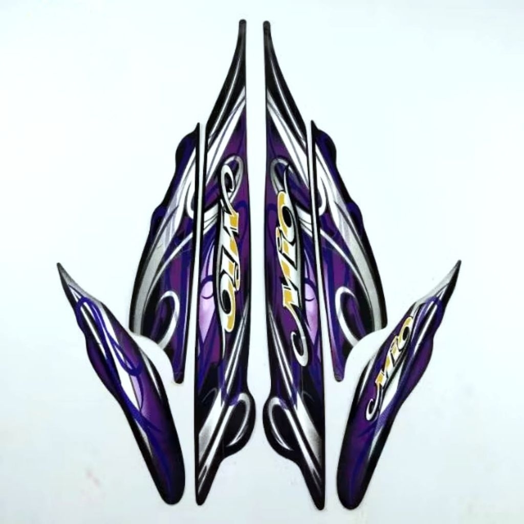 Stiker Striping Lis Body Motor Mio Smile 2010 Hitam