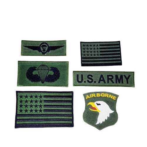 PAKET LENGKAP MURMER BORDIR KAIN AIRBORNE US ARMY PATCH ISI 6