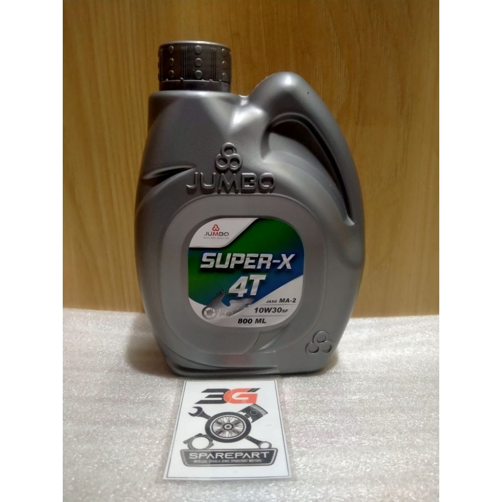 oli jumbo super-x 4T 10w-30 0.8L oli motor