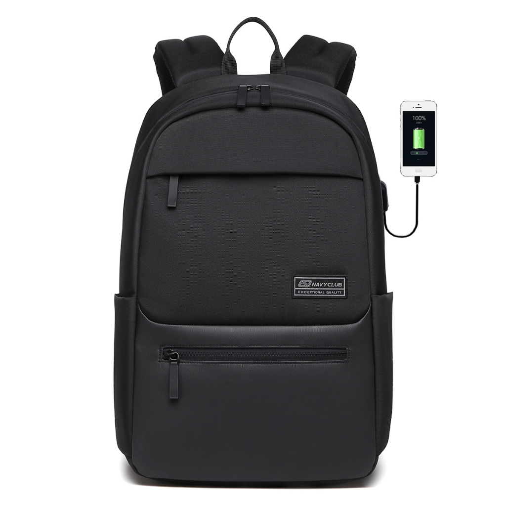 Promo Terbaru Navy Club Tas Ransel Kasual Ecc - Tas Ransel Pria Tas Ransel Wanita Tas Punggung Usb