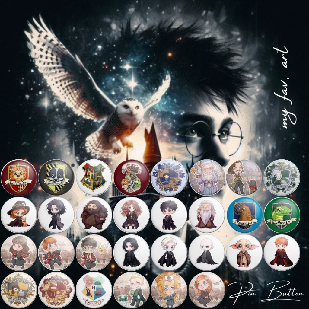 Pin Button HARRY POTTER CHIBI Pin Aksesoris
