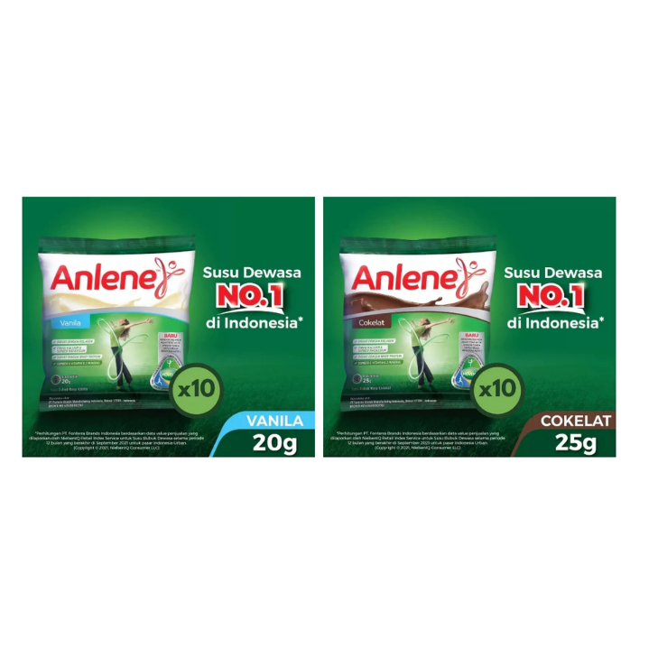 

Anlene Susu Bubuk Dewasa 10 x 20g Sachet - Nutrisi Tinggi Kalsium Untuk Tulang, Sendi, dan Otot