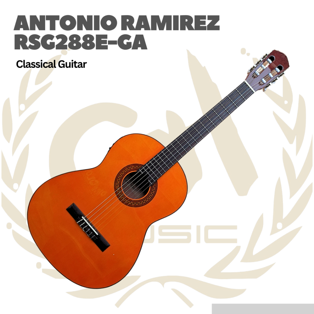 Antonio Ramirez RSG288E-GA Acoustic Electric Classical Guitar | Gitar Akustik Elektrik Klasik Nylon 