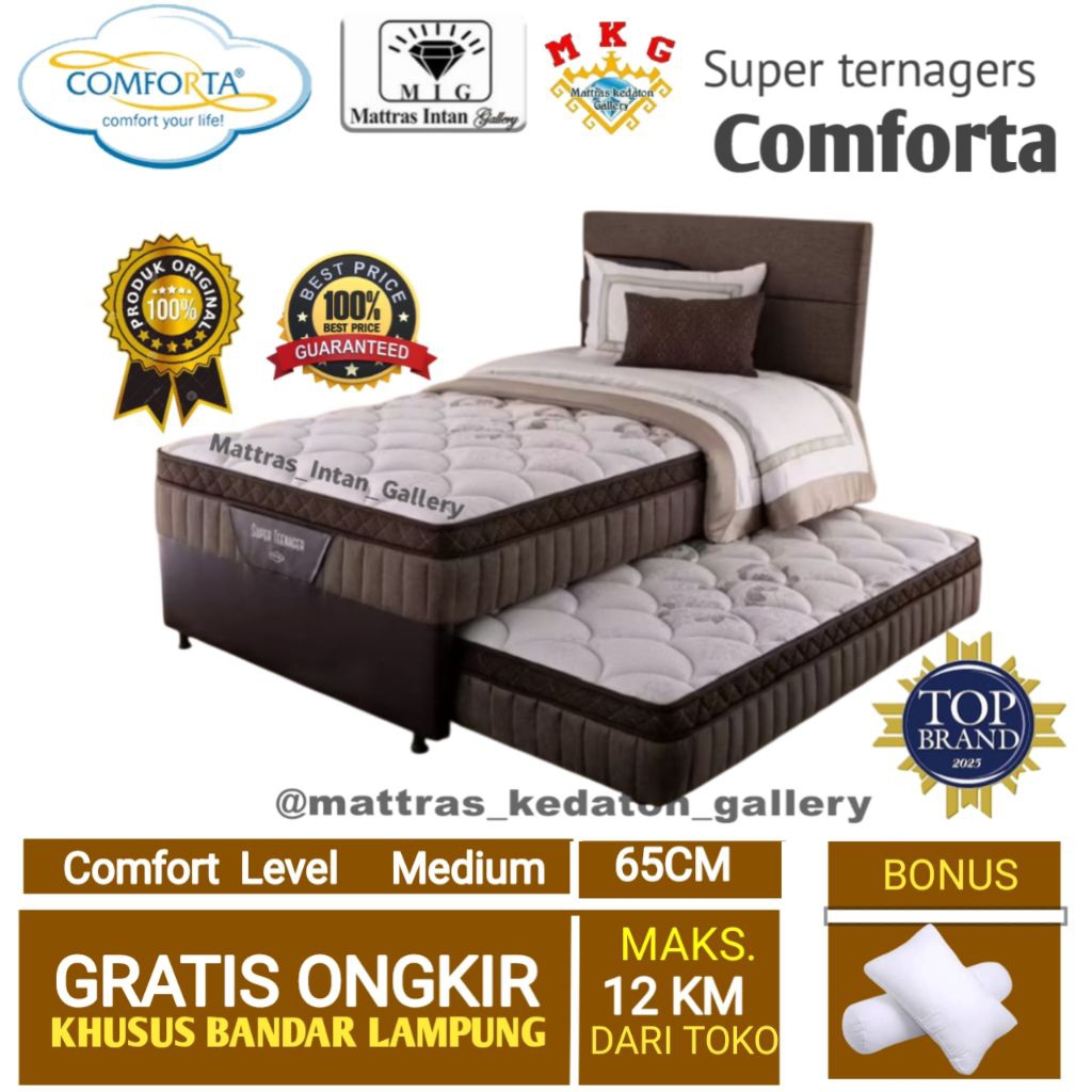 Kasur Comforta Sorong 2in1 Super Teenagers uk 120x200 - springbed sorong 2 in 1 comforta spring bed 