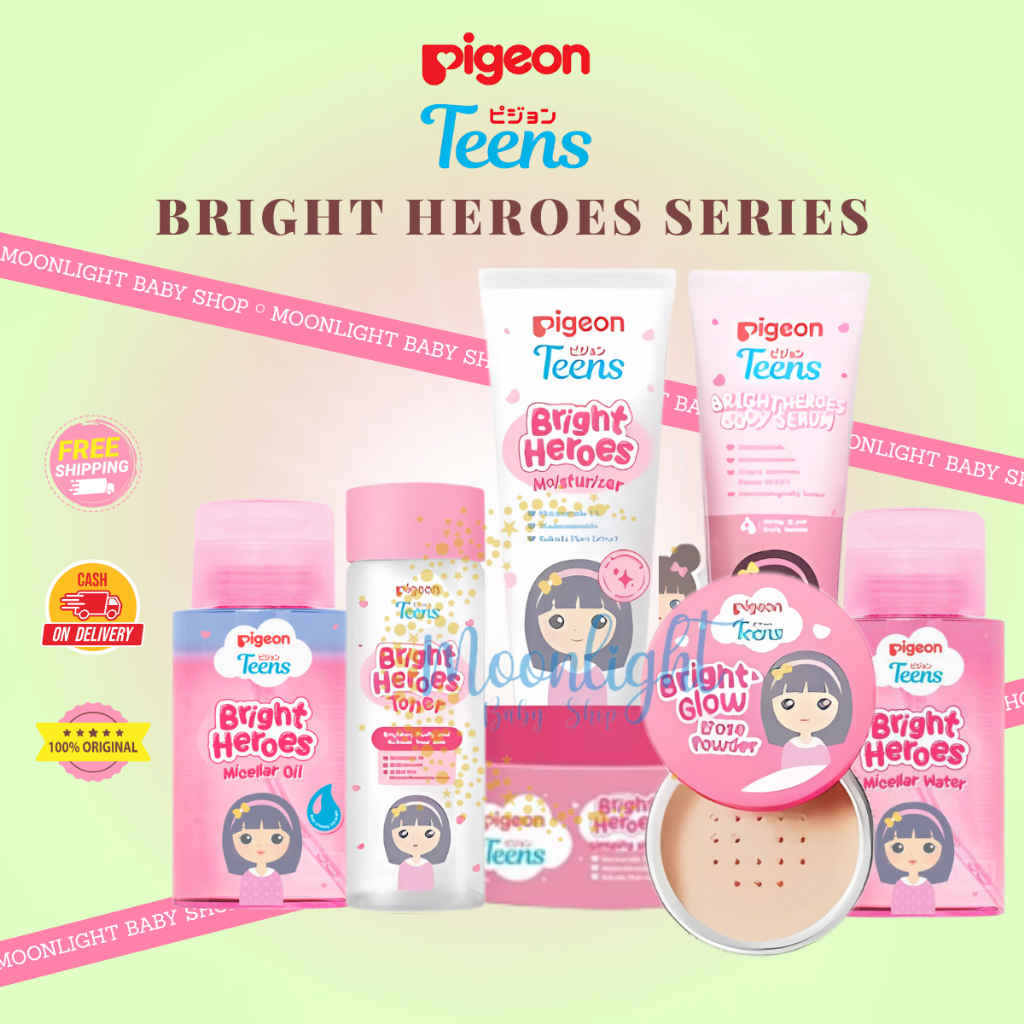 Pigeon Teens BRIGHT HEROES SERIES | All Skin | Toner | Serum | Moisturizer | Mencerahkan Kulit