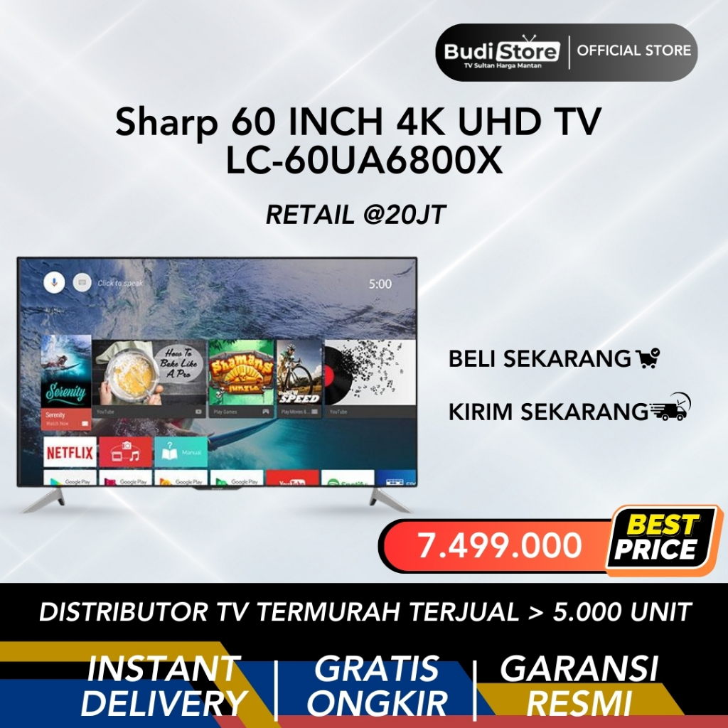 Sharp 60 INCH 4K UHD TV LC-60UA6800X