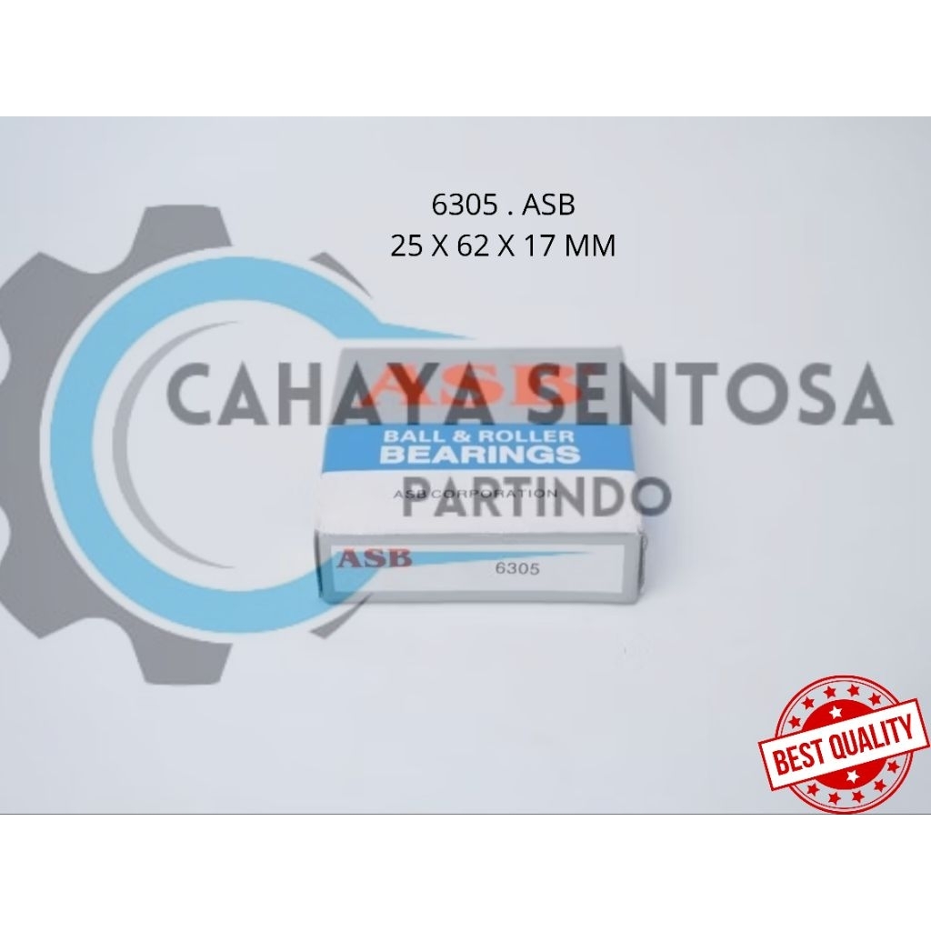 Bearing 6305 ASB 25 X 62 X 17 MM BEARING LAHER ORIGINAL