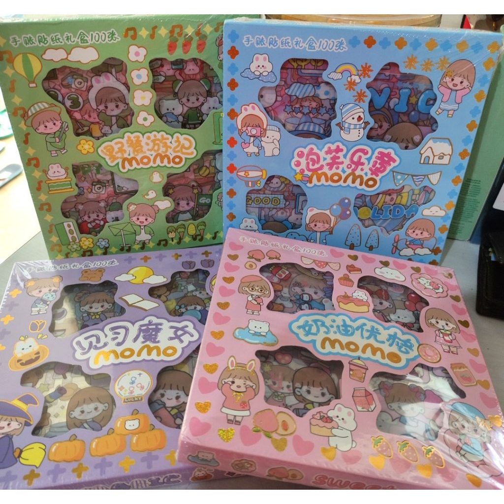 

STIKER LUCU 100 pcs MURAH MOMO BOX GEMOY | STIKER AESTHETIC KARAKTER IMUT UNTUK DEKORASI BUKU, HP, KADO, SCRAPBOOK