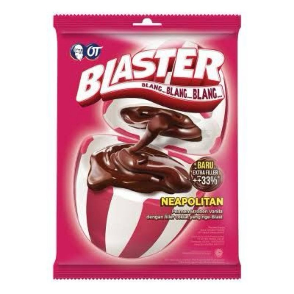 

Blaster Neapolitan Permen Stroberi Vanila 100 gram