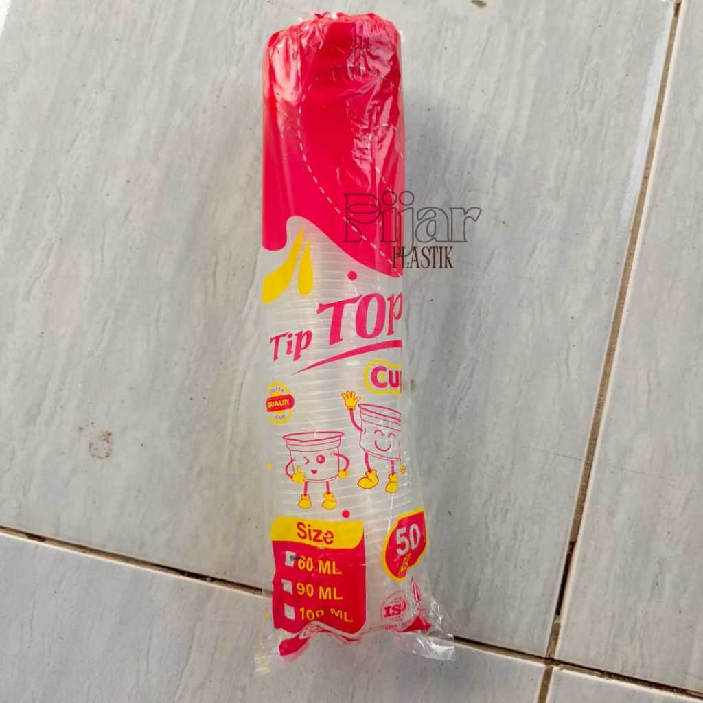 Gelas Cup Pudding 60 Ml Tip Top Top Cup / Gelas Agar Agar Pudding Praktis