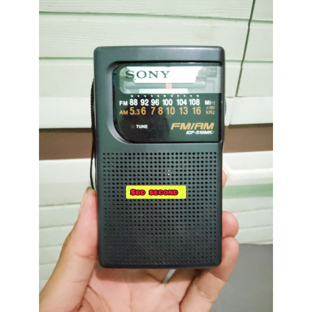 Radio pocket Sony Fm am icf-s10mk2(Baca deskripsi)