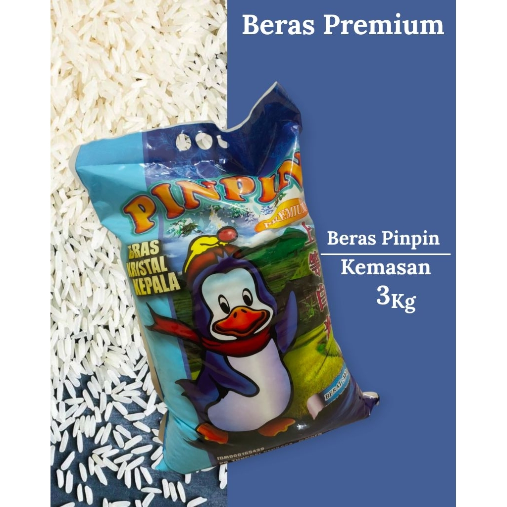 

Beras Pinpin 3kg - Premium,Punel Tanpa Pemutih