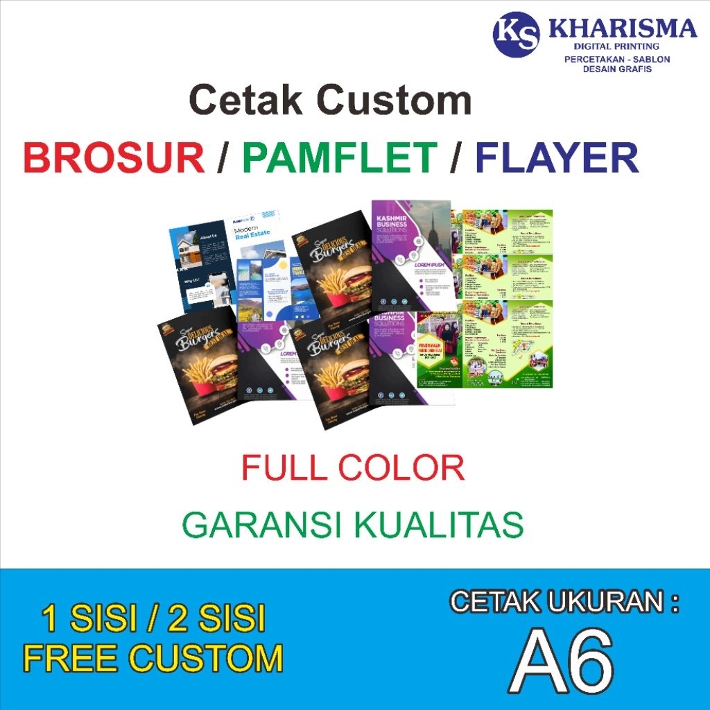 

Cetak Brosur / Flyer / Leaflet / Pamflet Ukuran A6 (Harga per 1 rim)