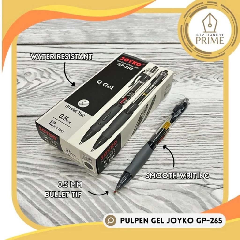 

Pulpen Gel Pen Pena Joyko GP-265 ( Isi 12 Pcs )