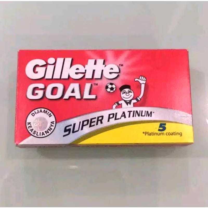 SILET GILLETTE GOAL ASLI 100% PER PACK ISI 5 BLADE SUPER TAJAM ANTI KARAT
