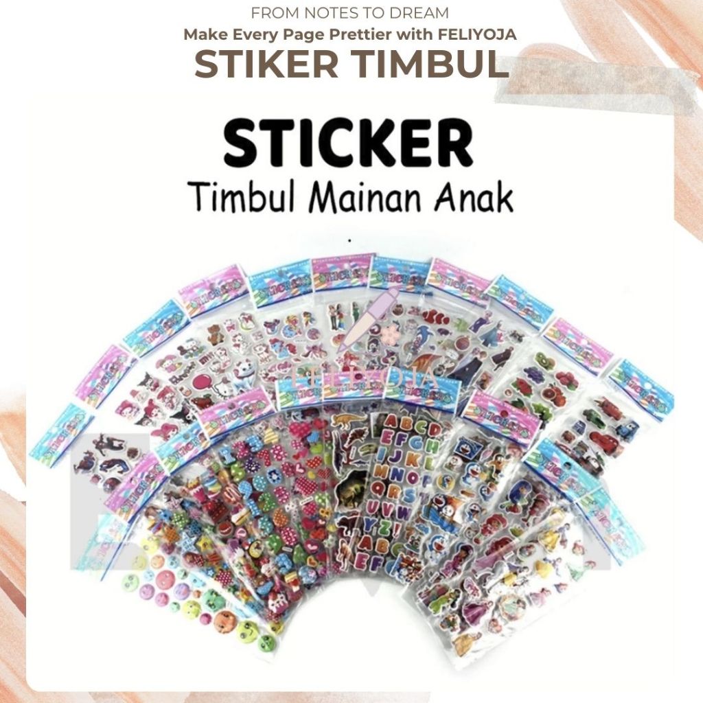 

FELIYOJA | Stiker Anak Timbul / Stiker Mainan Tempel /Stiker Karakter