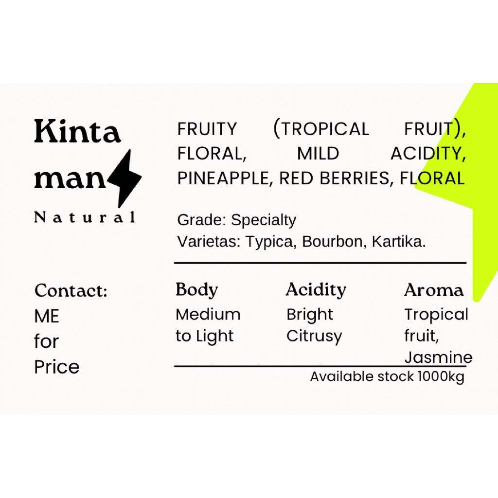 

HARGA 6KG. KINTAMANI BALI. NATURAL. GREEN BEAN. (DM sebelum order)