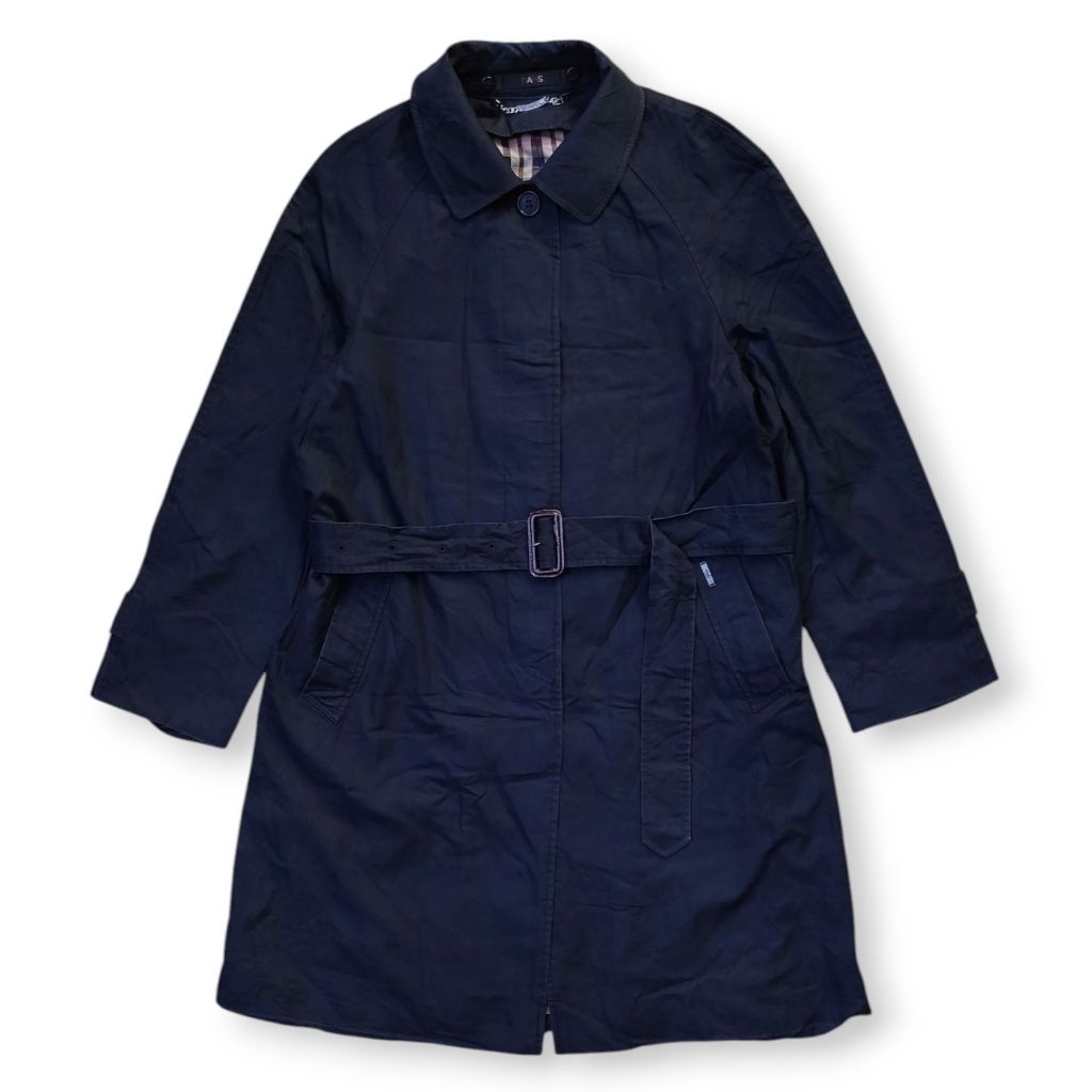 Daks Single Breasted Trench Coat Jacket / Belted Balmacaan Jacket
