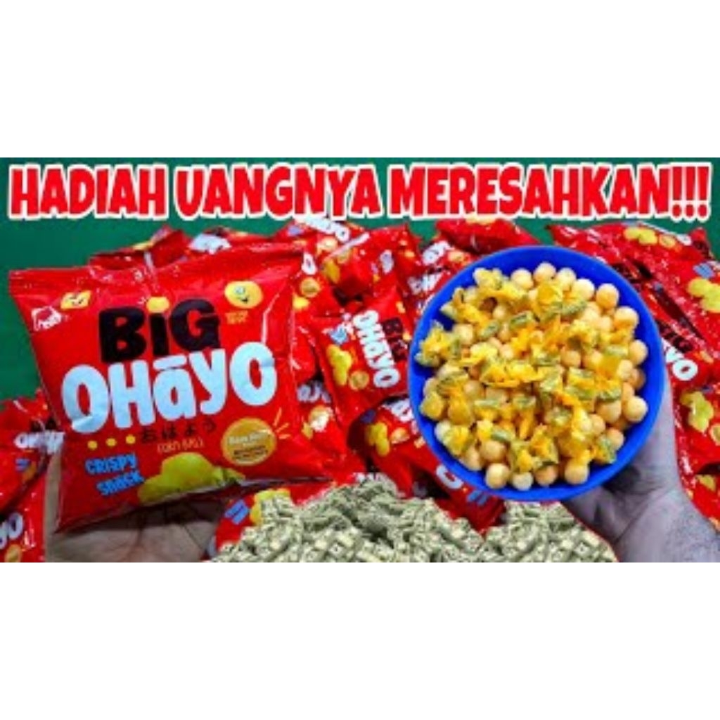 

CIKI BIG OHAYO(10pcs) BERHADIAH UANG TUNAI - CIKI BERHADIAH UANG 1PAK ISI 10PCS - SNACK BERHADIAH UANG -CIKI BIG OHAYO