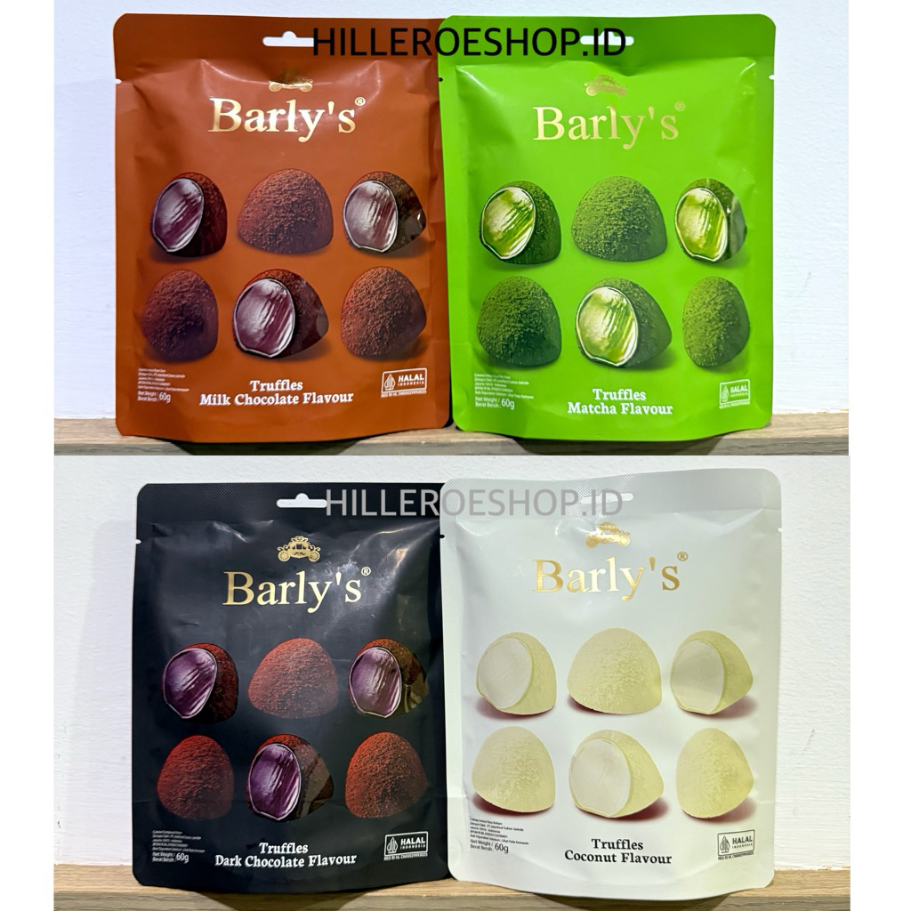 

COKLAT BARLY’S TRUFFLE 60GR CHOCOLATE TRUFFLE MILK / MATCHA / DARK / COCONUT 60GRAM BARLYS