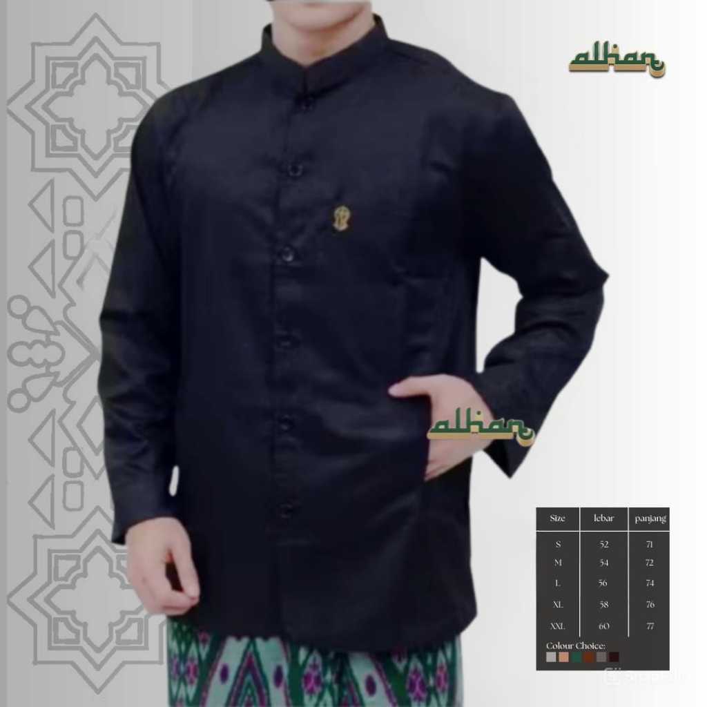 Baju Muslim Koko Pria Lengan Panjang Semi Jas Koko Dewasa Koko Polos Katun Exclusive Premium Terbaru