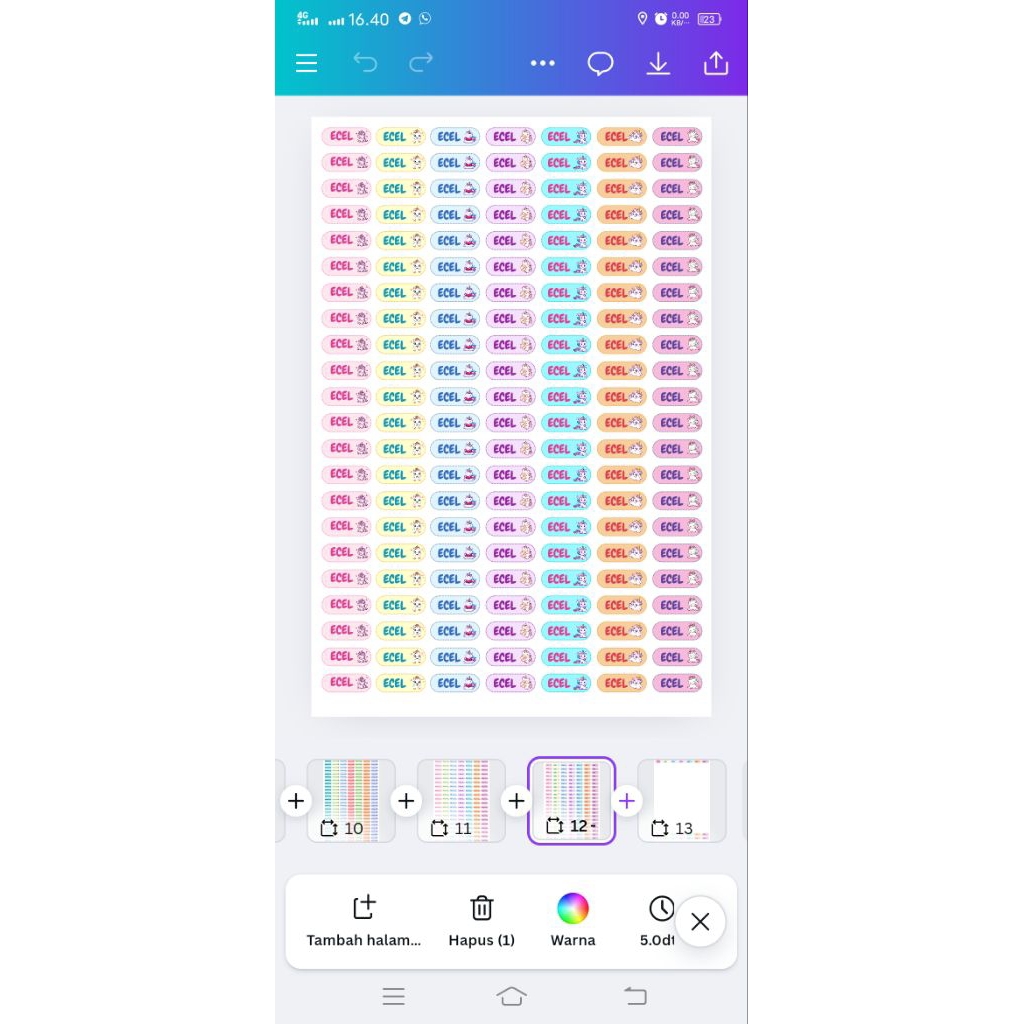 

sticker punya Wulandari