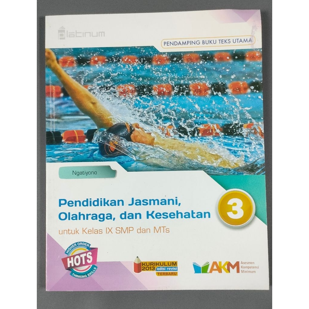 Buku PJOK  / Buku SMP Kelas 3- Penerbit Tiga Serangkai Kurikulum Merdeka