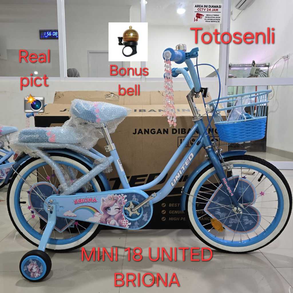 sepeda anak perempuan mini 18 inch united briona dan united barbie sepeda anak mini 18 inch