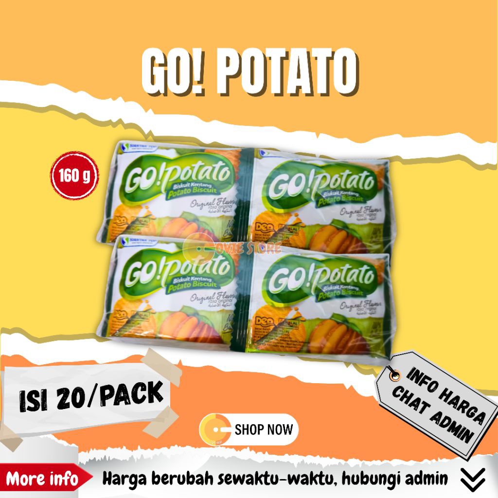 

Biskuit Kentang Go Potato rasa Original