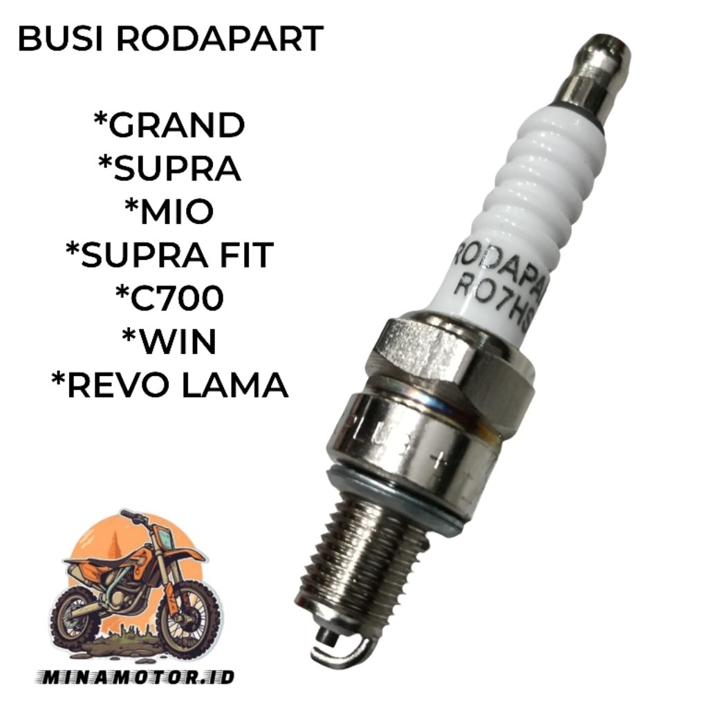 Busi Spark Plug Grand Kharisma RX King Sparepart Aksesoris Variasi Sukucadang Motor
