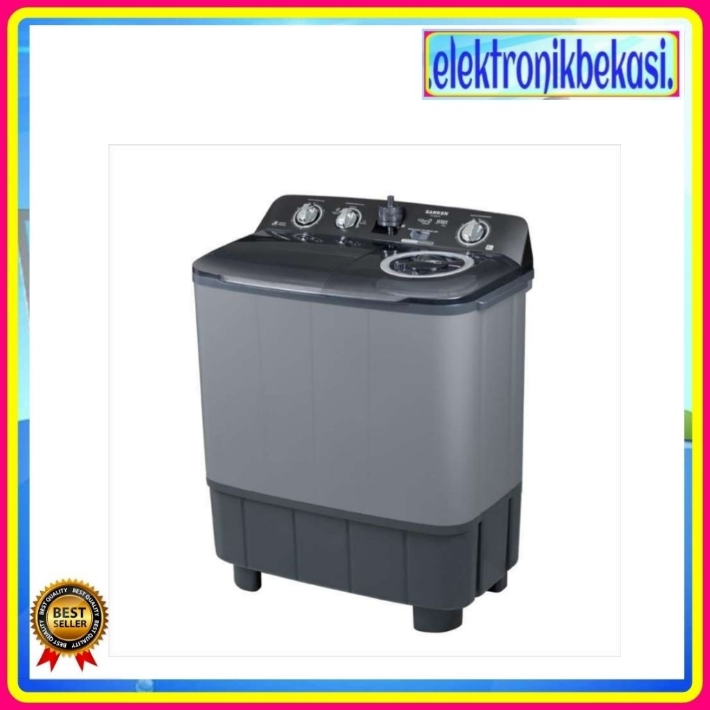 MESIN CUCI SANKEN TW 9650 GY / MESIN CUCI SANKEN 2 TABUNG 9KG / SANKEN TW-9650GY MESIN CUCI 9 KG