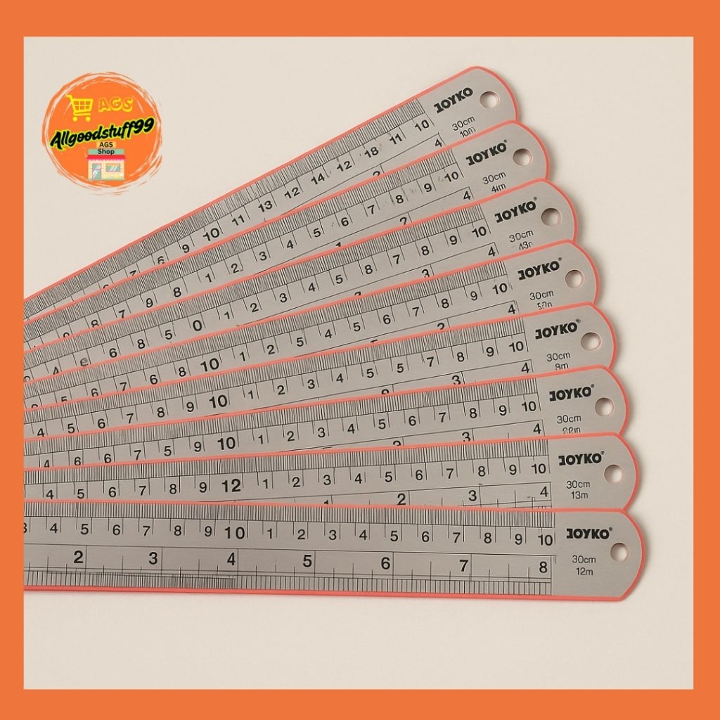 

Penggaris Besi Joyko 30 Cm Stainless Steel Ruler