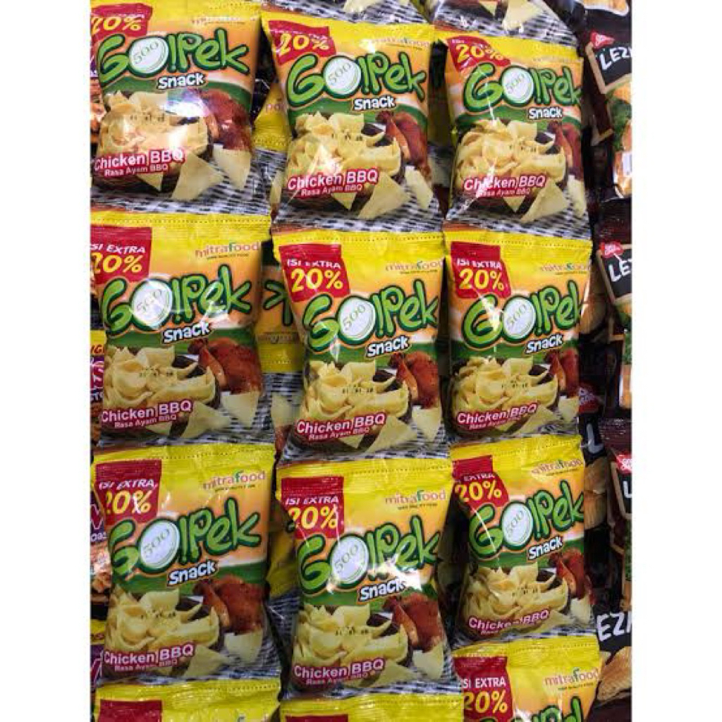 

gopek snack ayam bbq 1.000an renceng 10pcs