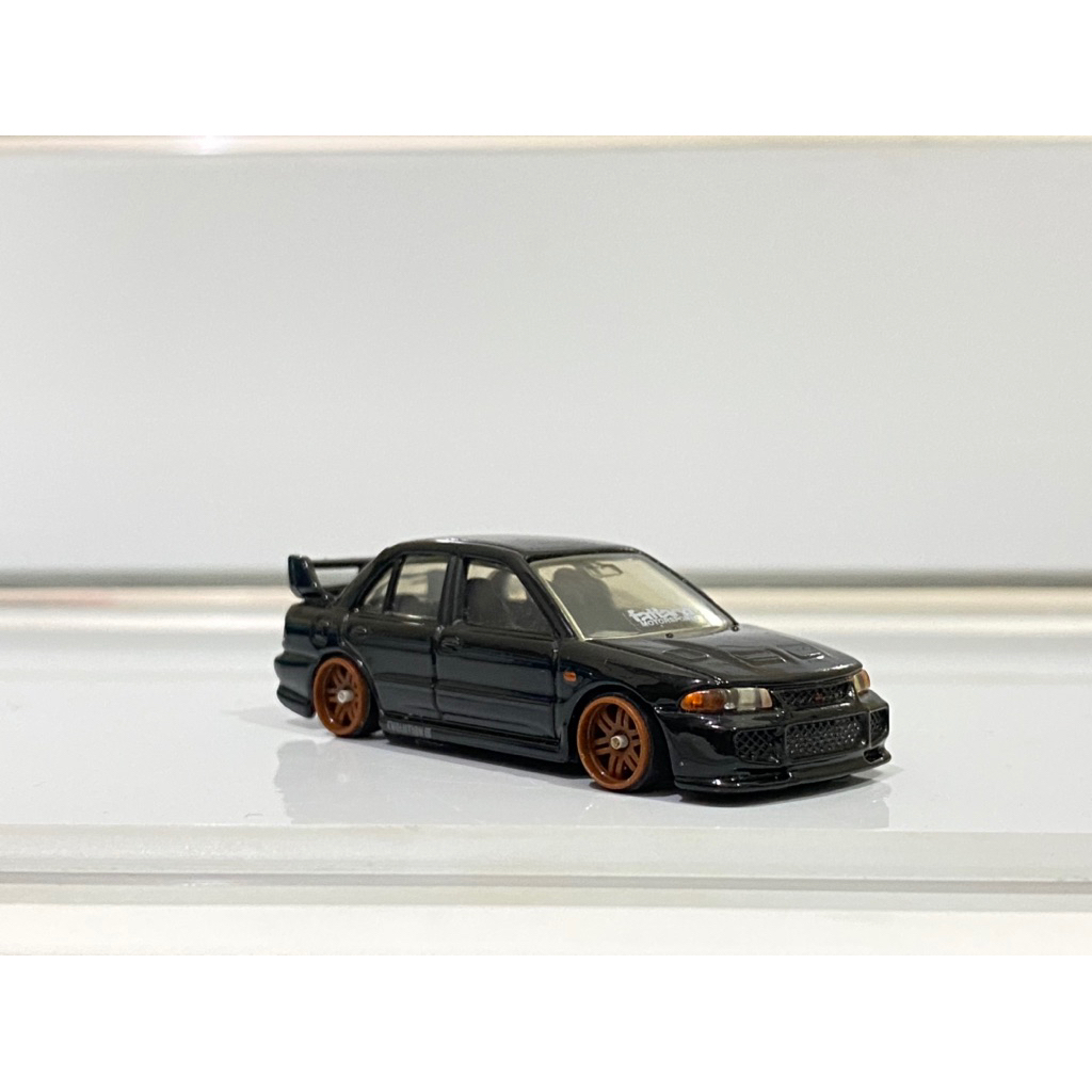 Tomica Premium Mitsubishi Lancer Hitam custom stance ceper