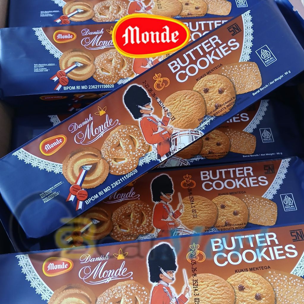 

MONDE BUTTER COOKIES family pack 90gr Nissin biskuit mentega