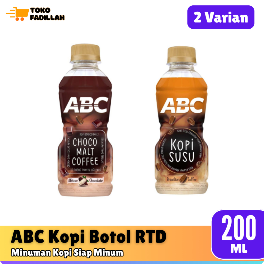 

ABC Kopi Susu & Chocomalt Coffee Botol 200ml (Ready To Drink)