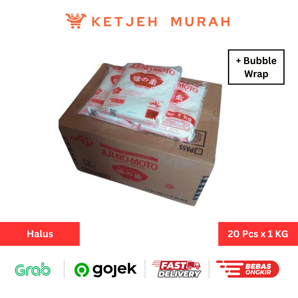 

Ajinomoto Micin / Penyedap Rasa / Vetsin Ajinomoto Halus 1 Dus isi 20 Pcs x 1 KG [Pengiriman Cargo dan Reguler]