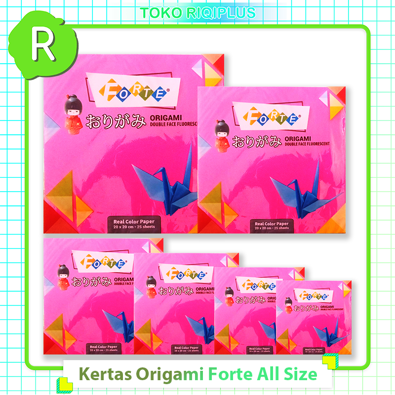 

Kertas Origami Forte Warna Depan Belakang Isi 25 Lembar All Size