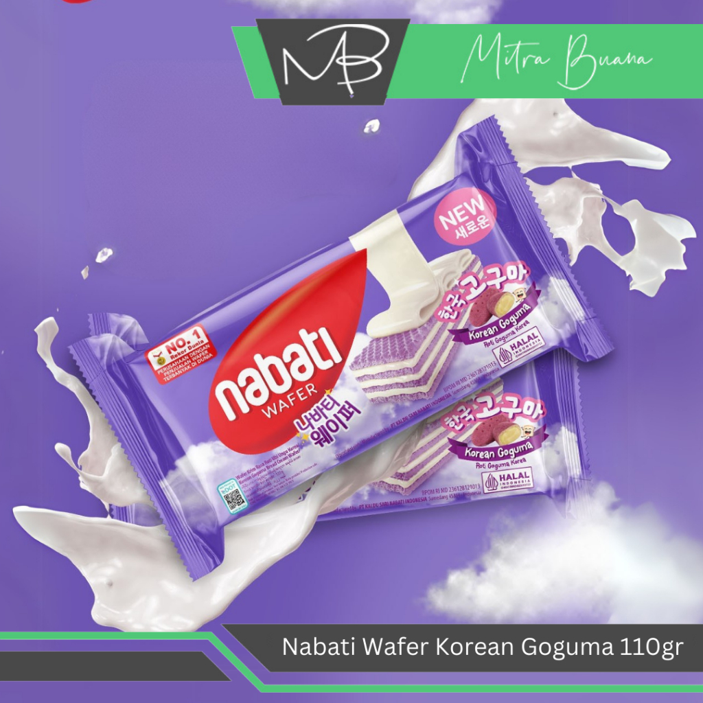 

NABATI Wafer Korean Goguma 110gr - Cemilan Rasa Taro Enak dan Murah