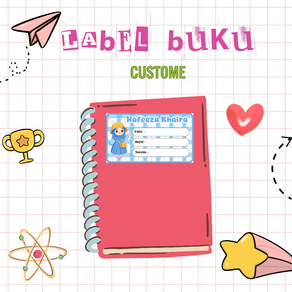 

Stiker Label Nama Buku Sekolah Custom – Desain Kartun Lucu