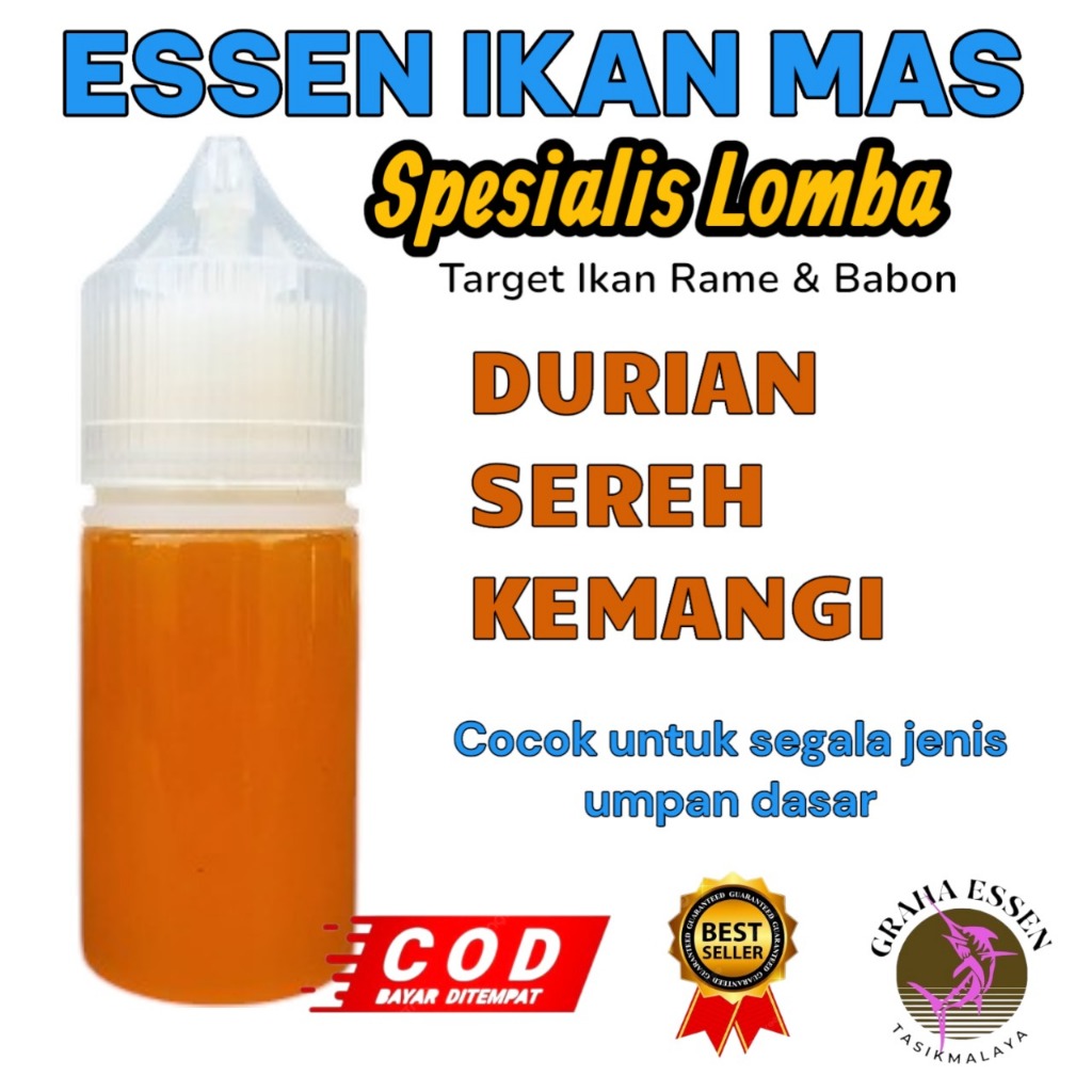 Essen Ikan Mas Aroma Durian Sereh Kemangi umpan mancing spesialis lomba paling gacor