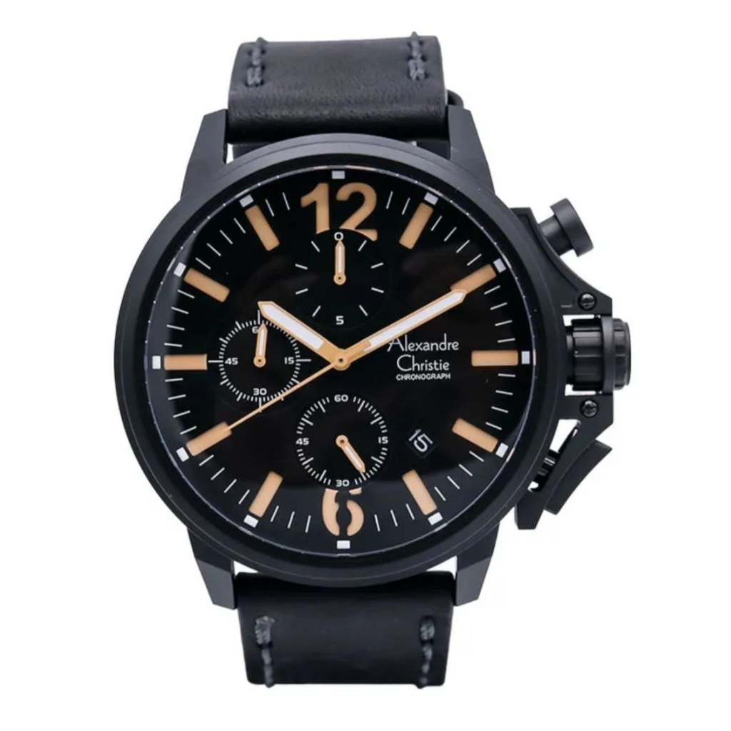JAM TANGAN PRIA ALEXANDER CHRISTIE AC 6374 MC 100% BERGARANSI RESMI 1 TAHUN STRAP LEATHER WATER RESI