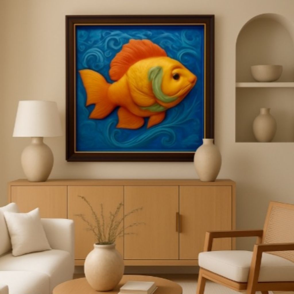 3D Relief Color Painting – Paket Mewarnai ikan 3D