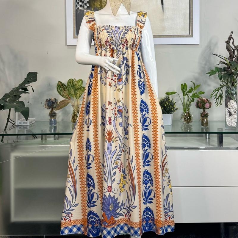 MARION LONG Dress Motif Rayon Viscose Premium